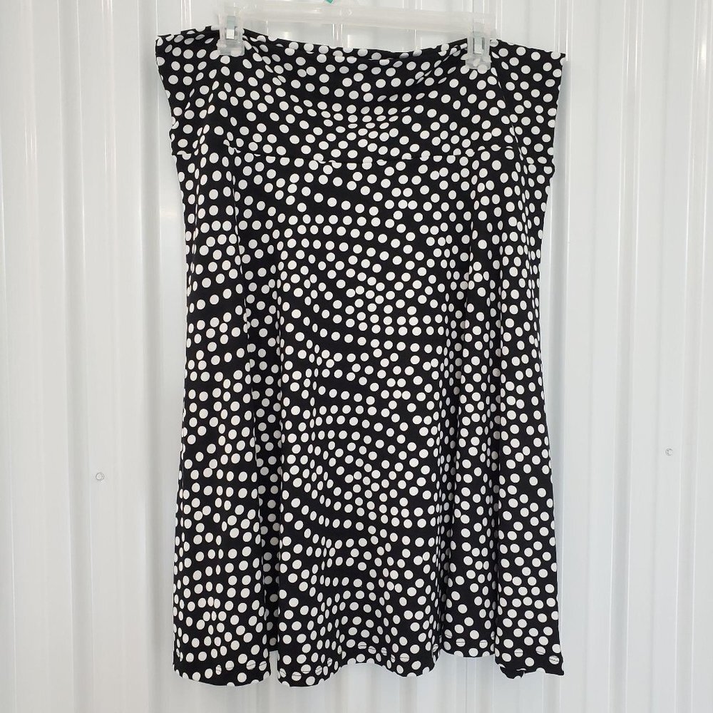 Popana Polka Dot Circle Stretchy Skirt